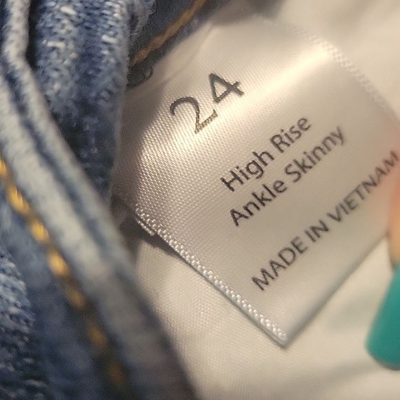High-rise Ankle Skinny Jeans Size 24 - Picture 2 of 4